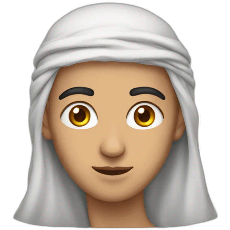 Arab without eyes, nose and mouth emoji