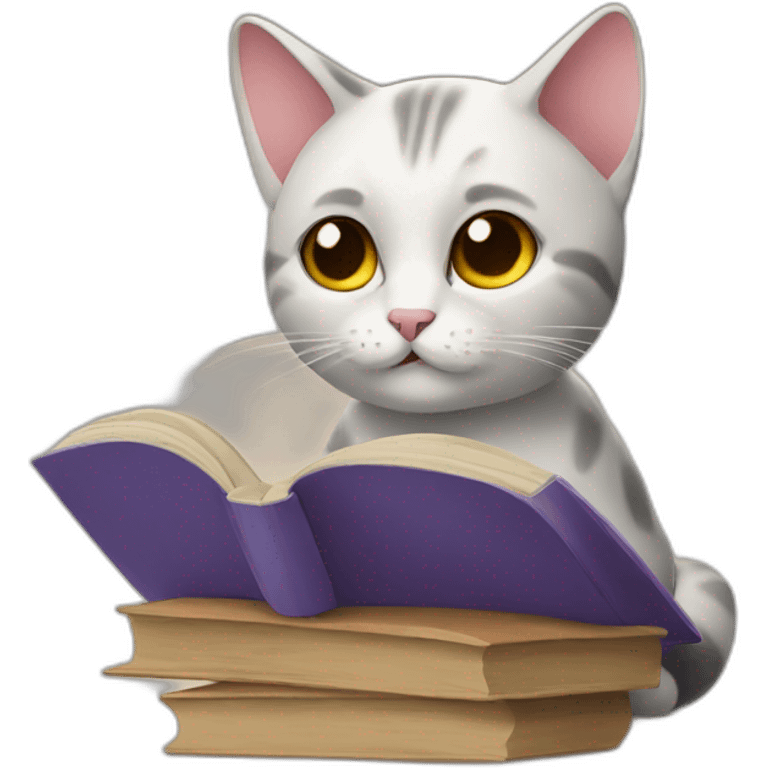 Reading cat emoji