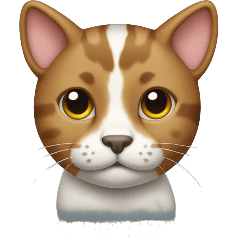 Cat that is cow colored emoji