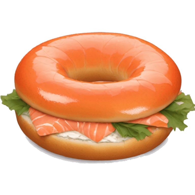 salmon bagel emoji