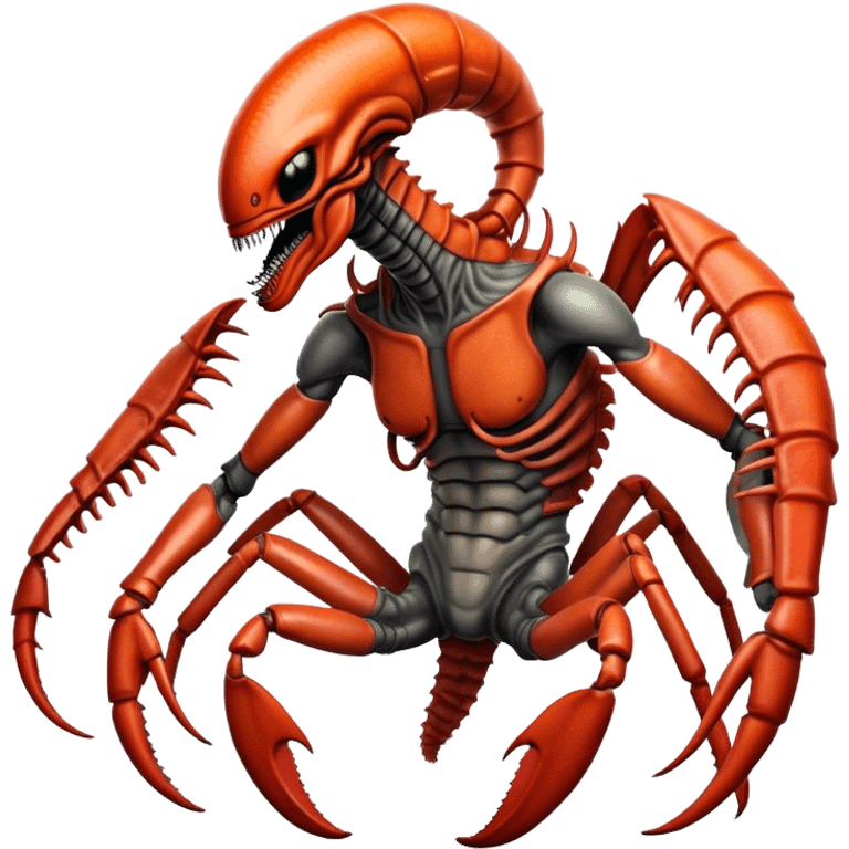 xenomorph alien in lobster skin emoji