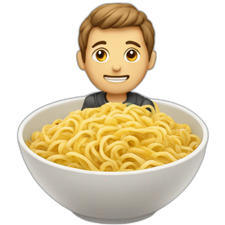 A person on his noodles  emoji