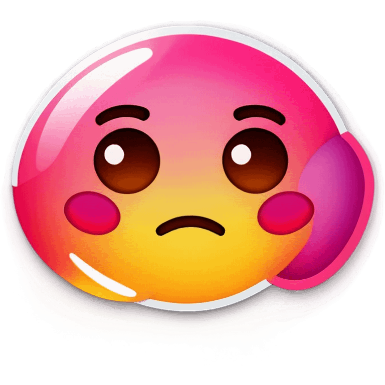 Pink iOS emoji bubble emoji