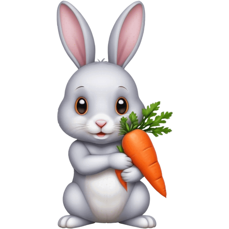 rabbit with carrot emoji