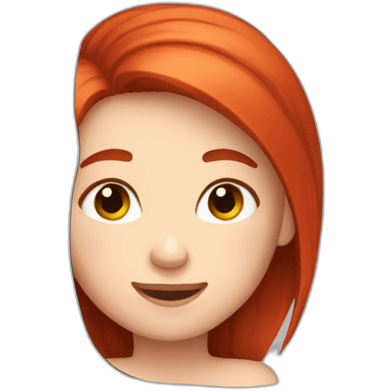 the girl with red hair winks and shows ok emoji