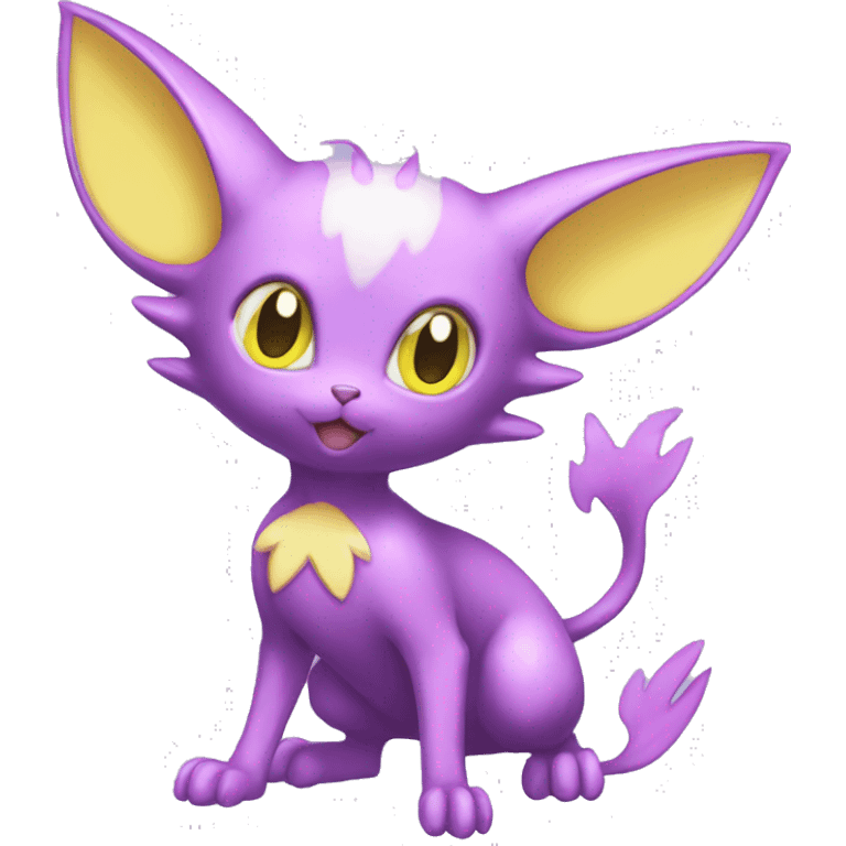 Shiny Noibat-Skitty-Espeon-fusion-hybrid full body emoji