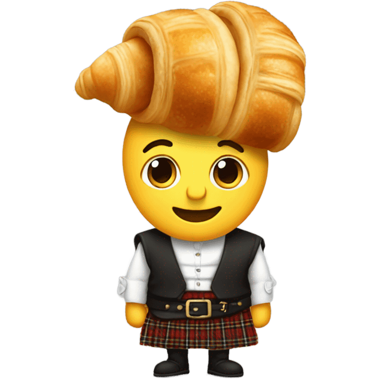 croissant with a kilt emoji