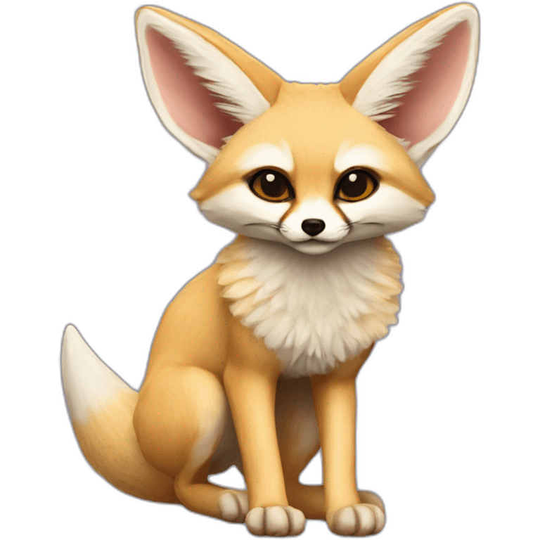 Fennec Fox with an ak emoji