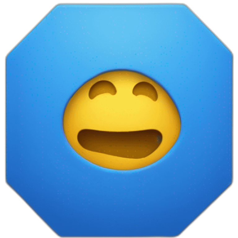 crea una letra f en blanco, dentro de un cuadro azul emoji