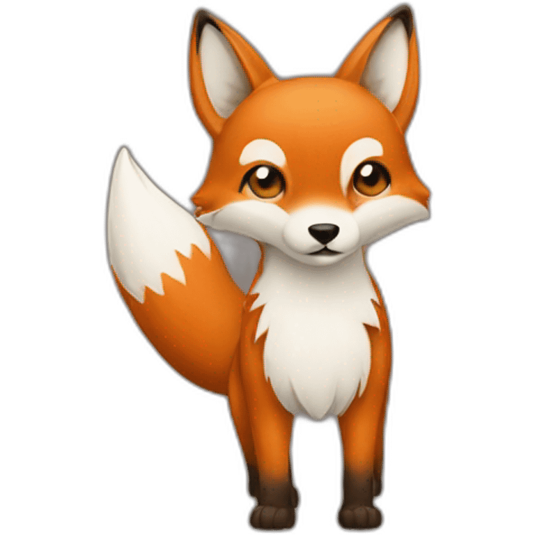 Renard avec 9 queue emoji