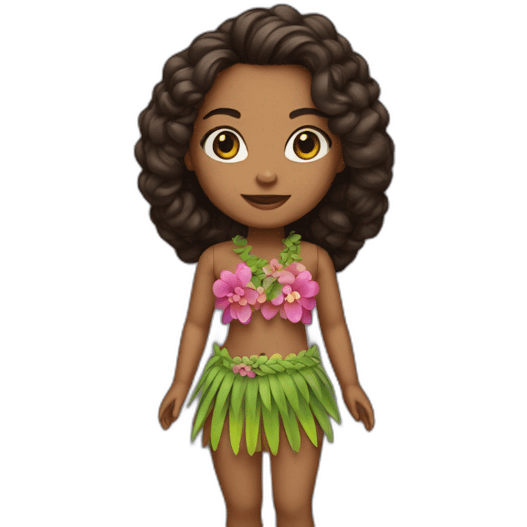 hula girl doll emoji