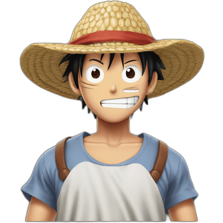 Luffy mangeant de la viande emoji