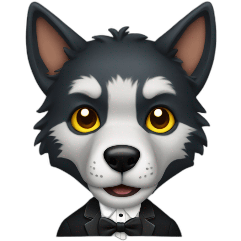 Werewolf in a tuxedo emoji