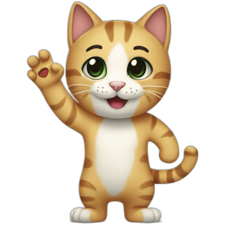 Cat high five emoji