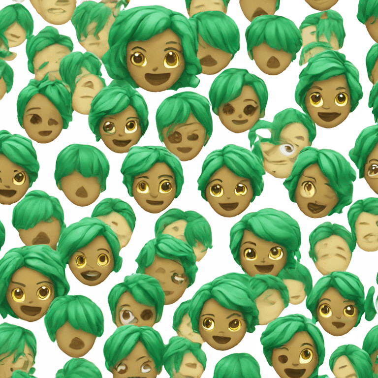 woman with green hair emoji