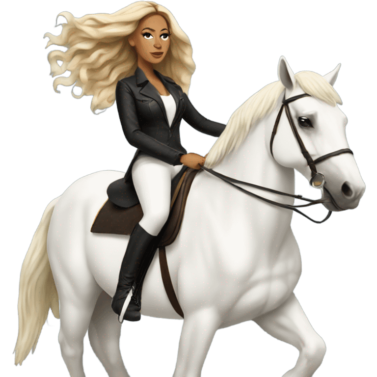 Beyonce riding a white horse emoji