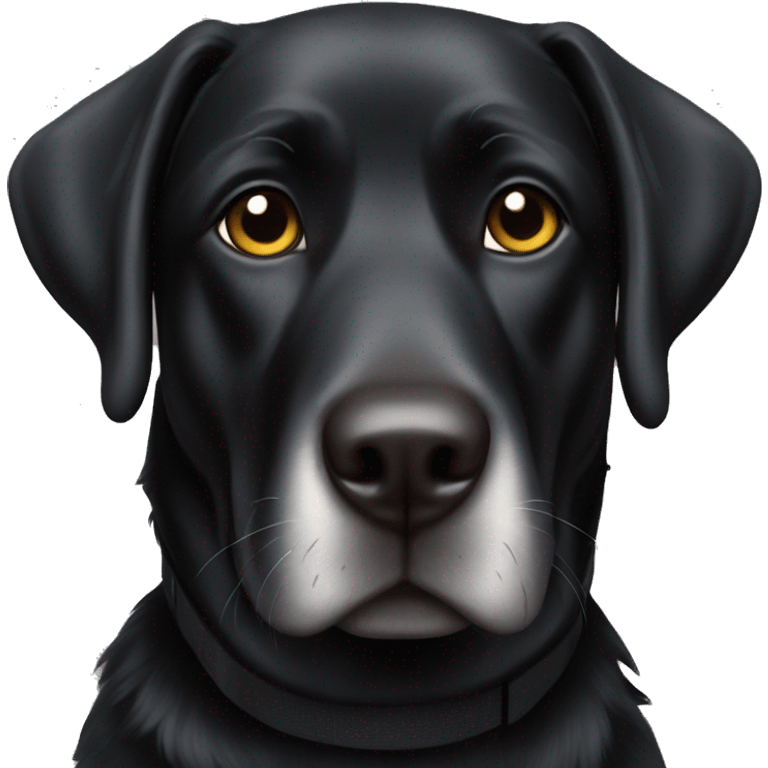 Black lab police dog emoji