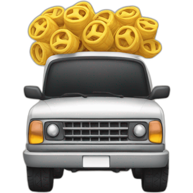 Carro con 7 ruedas emoji