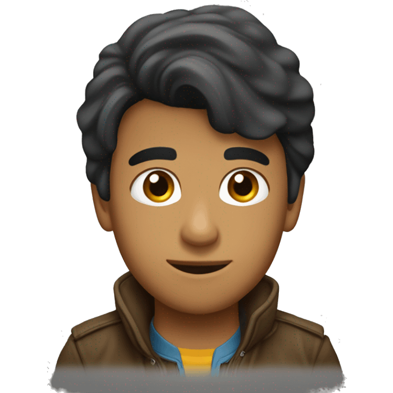 chico castaño y joven emoji