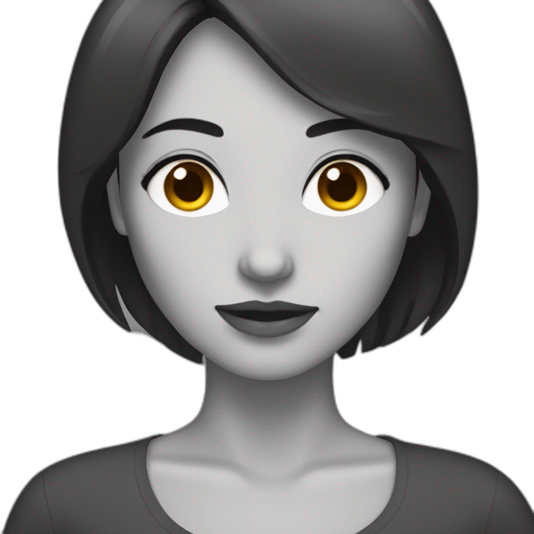 Femme brune au carre emoji