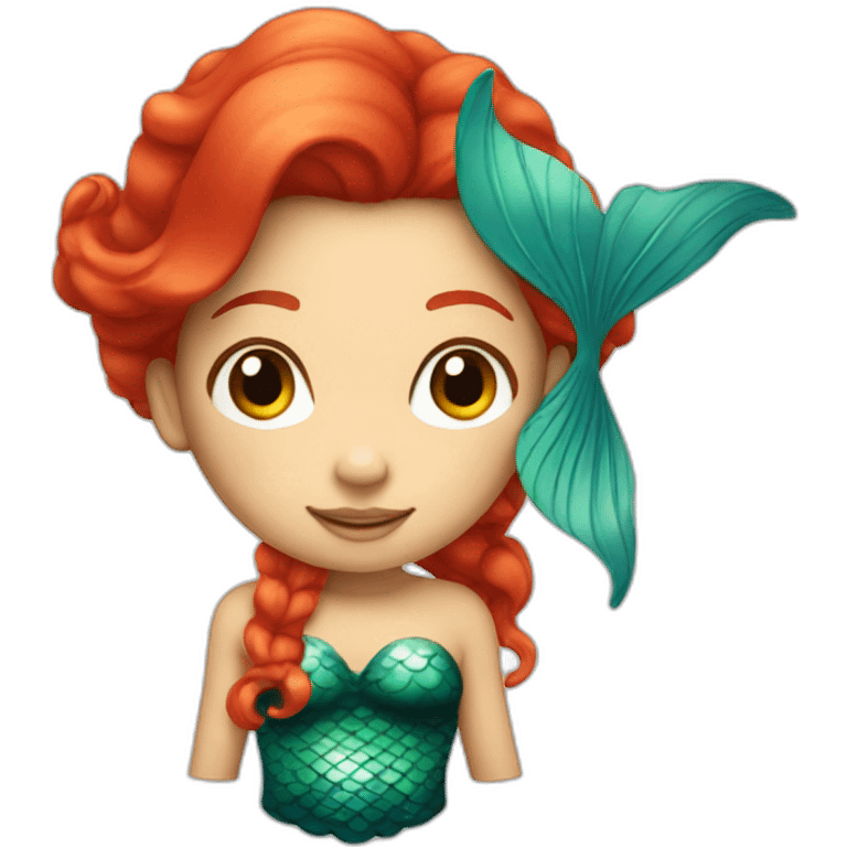 Mermaid with red hair emoji