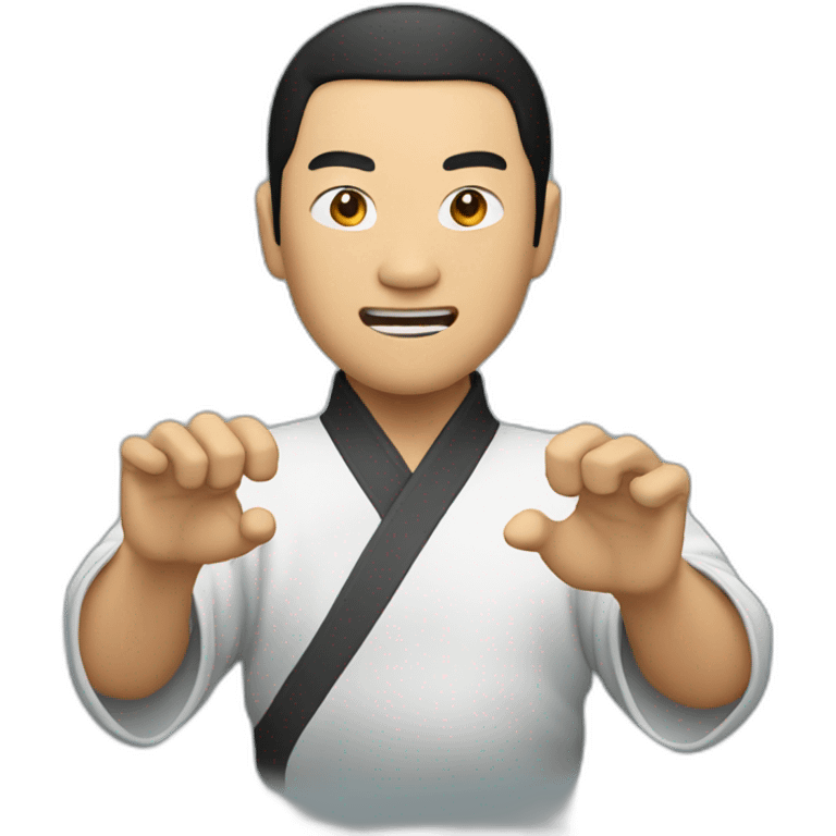 a chinese man doing kungfu emoji