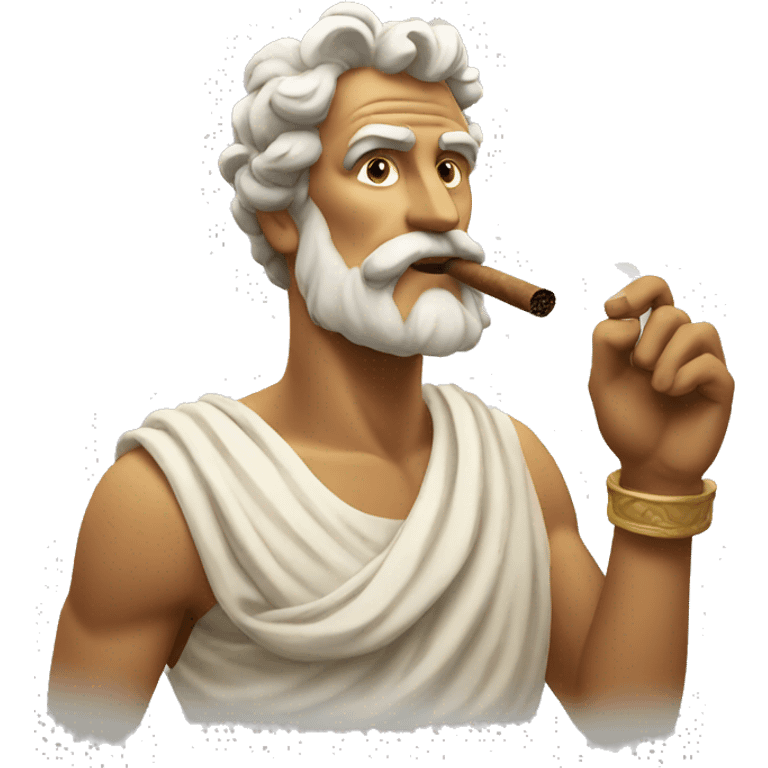 greek god smoking cigar emoji