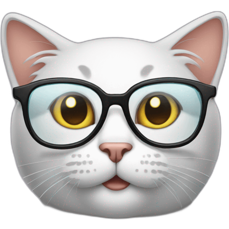 Cat with glass emoji