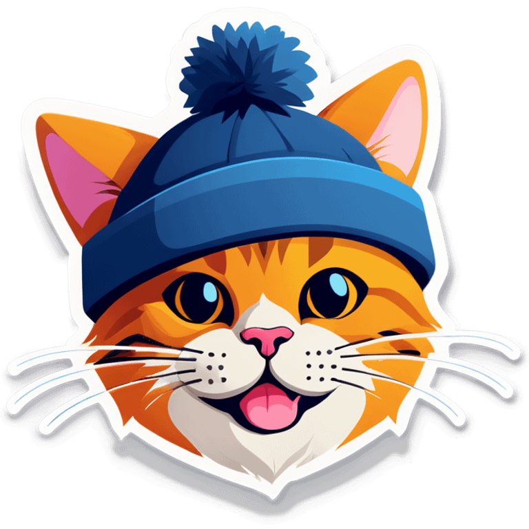 Gato con gorro emoji