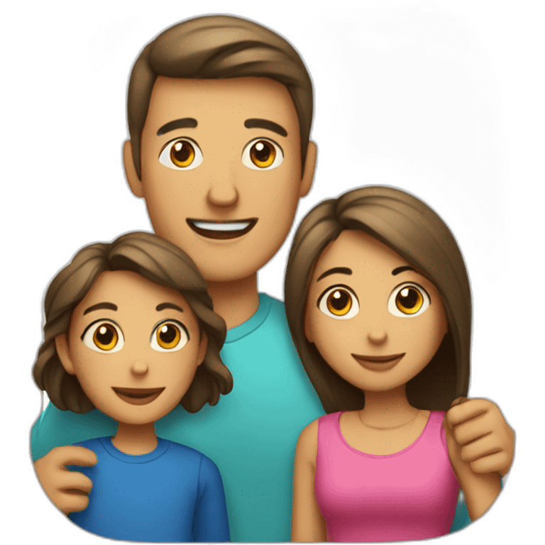 mom and dad with teen kids emoji