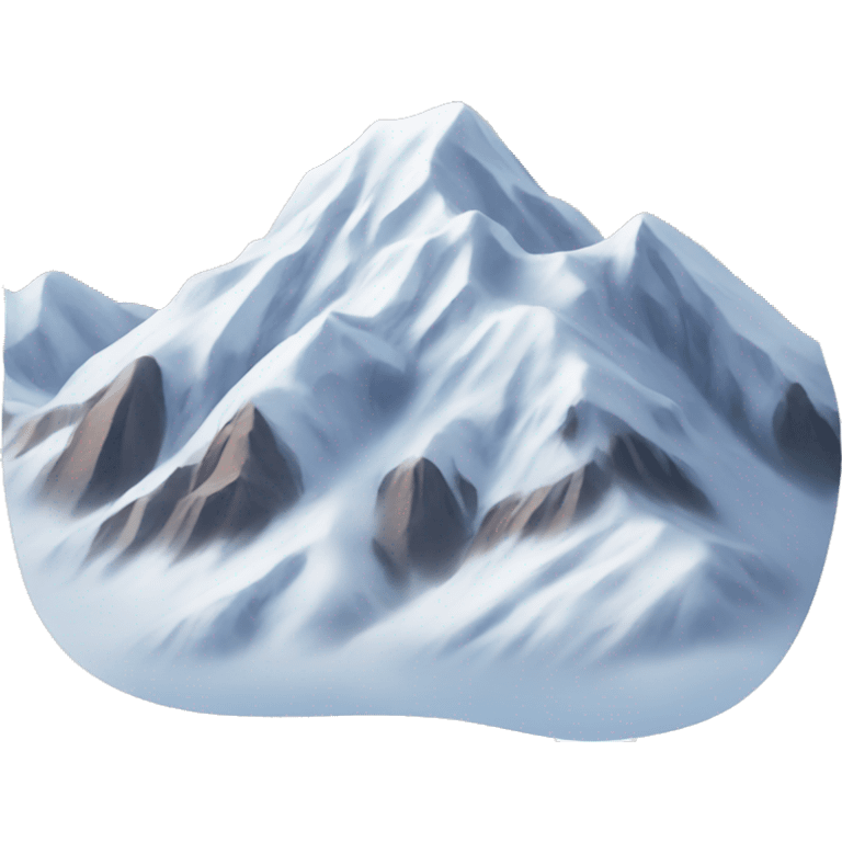 snow capped mountain with three stars emoji