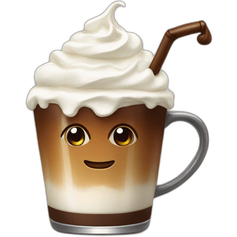 Coffee with whipped cream emoji