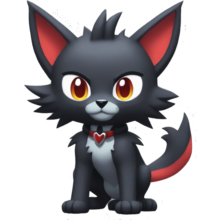  Kawaii Edgy Cool Beautiful Poochyena-Torracat-Litten-Zorua-Zoroark full body emoji