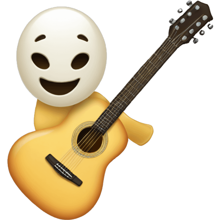 Esqueleto com uma guitarra  emoji