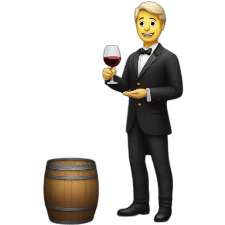 Gentleman offering wine emoji