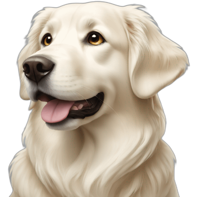 White golden retriever emoji