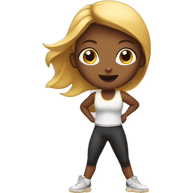 a girl compete in a competition emoji