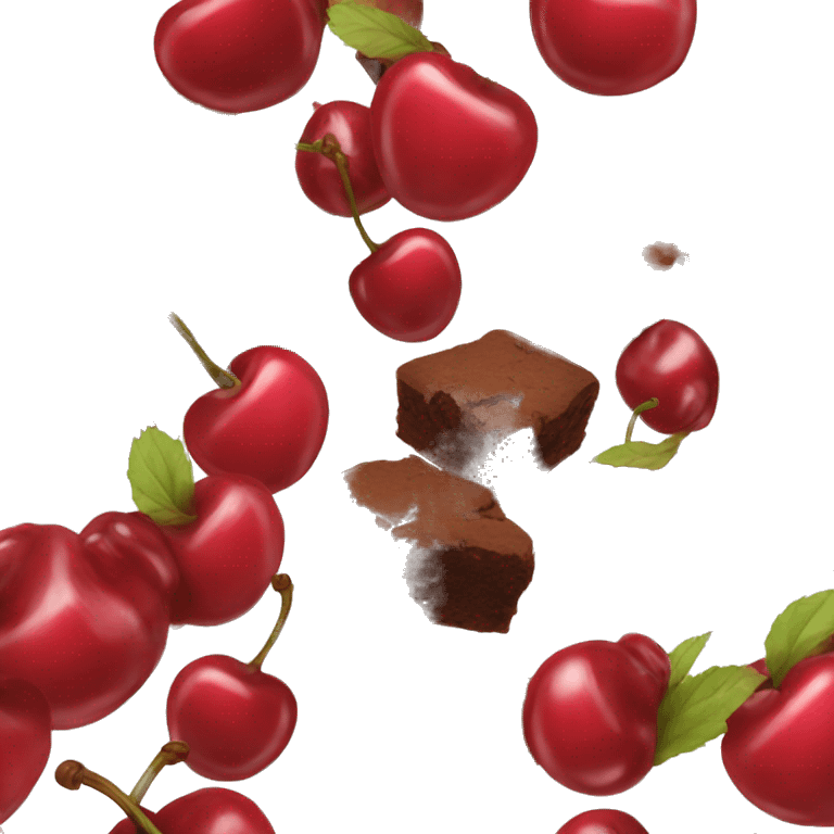 cherry brownie emoji