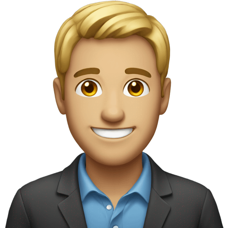 happy male portrait smiling emoji