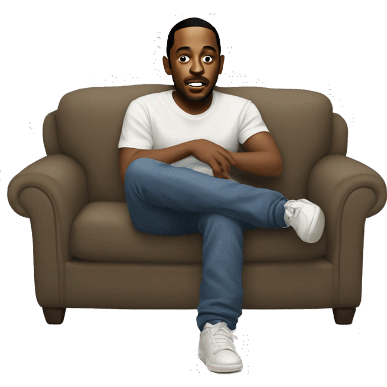 Kendrick Lamar on a couch emoji