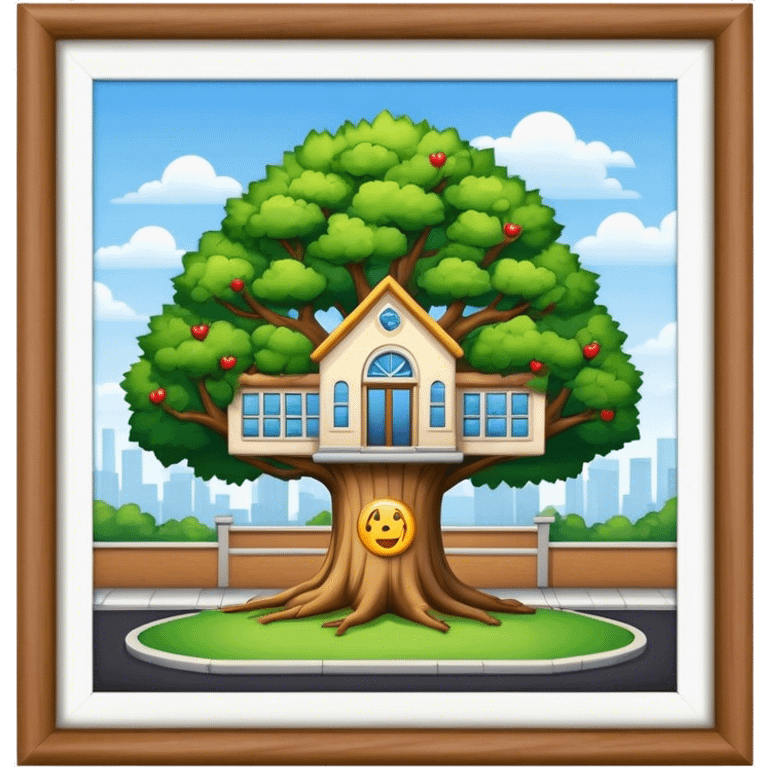 school built on a tree emoji