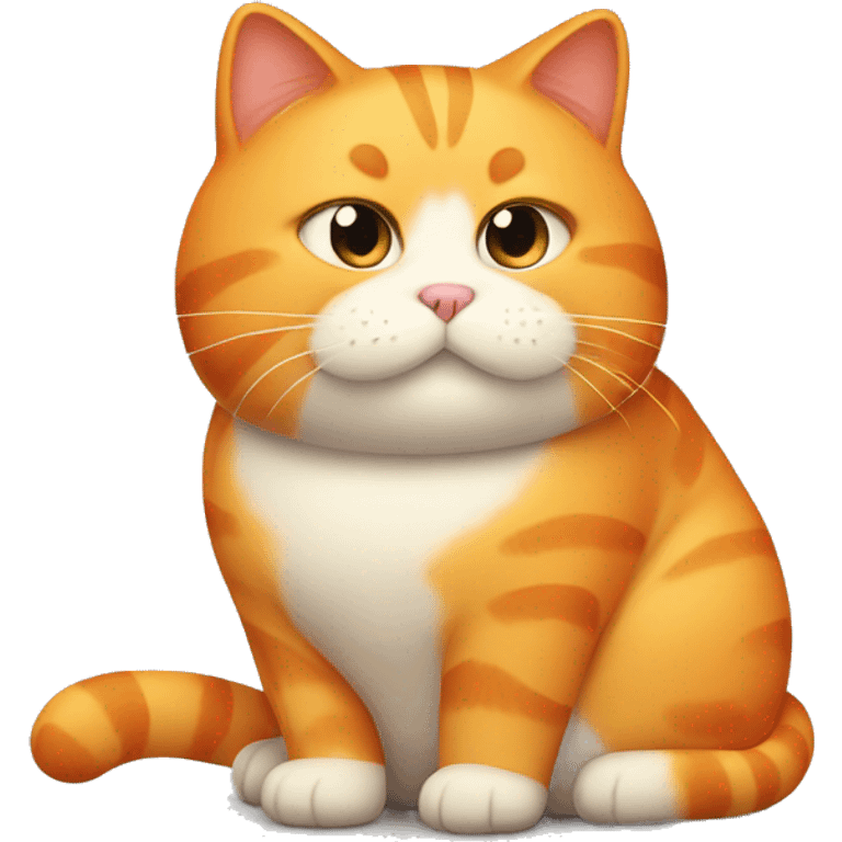 Fat orange cat emoji