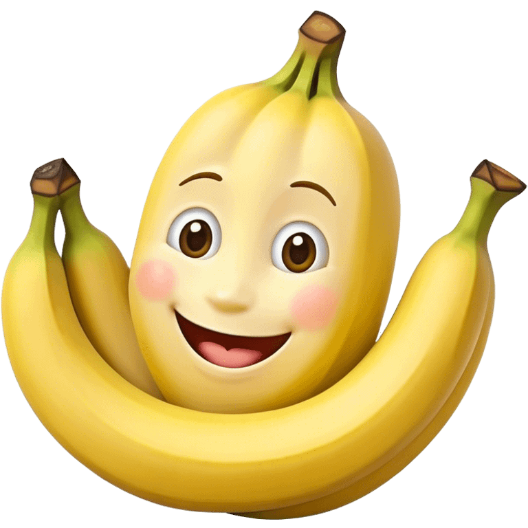 Dyeing banana with a face and family  emoji