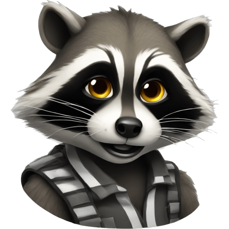 racoon with smoke emoji