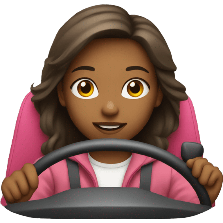 Girl driving  emoji