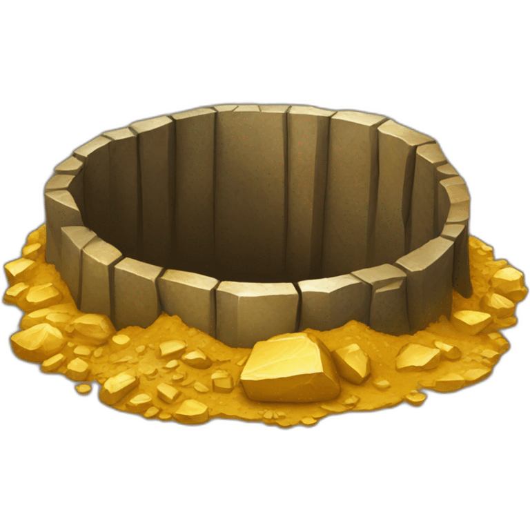 mining gold shaft emoji