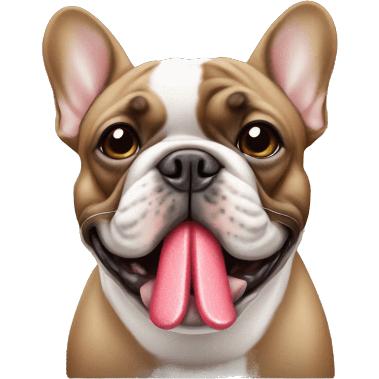 French Bulldog in Brown with chewing gum emoji