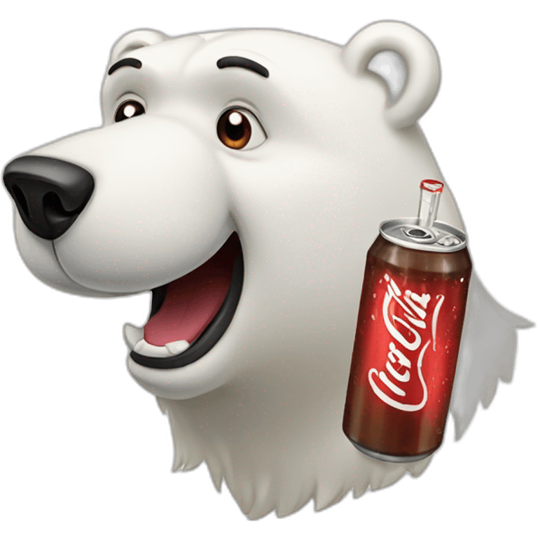 polar bear with cola emoji