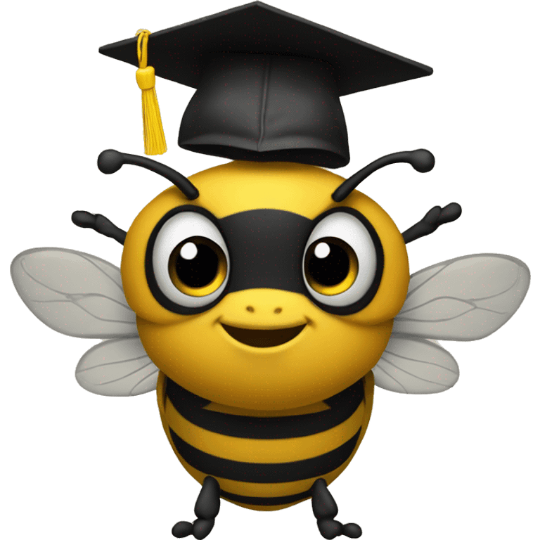 Bumblebee wearing a graduation cap emoji