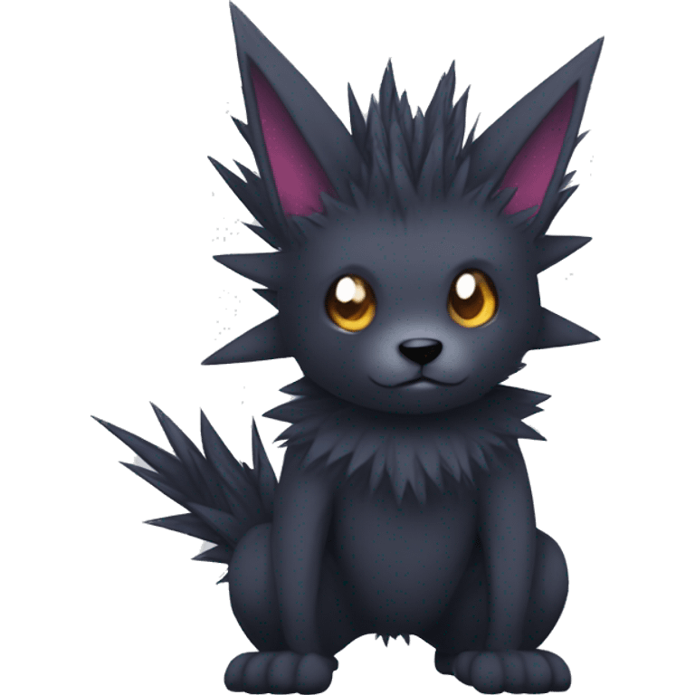 Dark Edgy Cool Fluffy Spiky FurSona Fakemon Full Body emoji